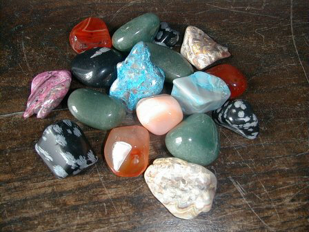 Part of our selection of tumbled stones